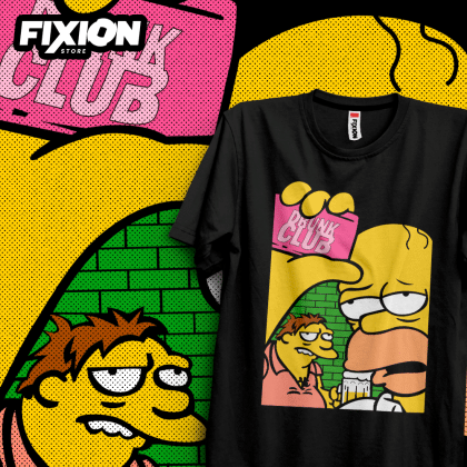 The Simpsons – Fight Club – N/Febrero 2023 (negra) Poleras TV Cine fixion.cl