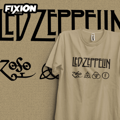 Led Zeppelin #1 Poleras Color Cafe fixion.cl