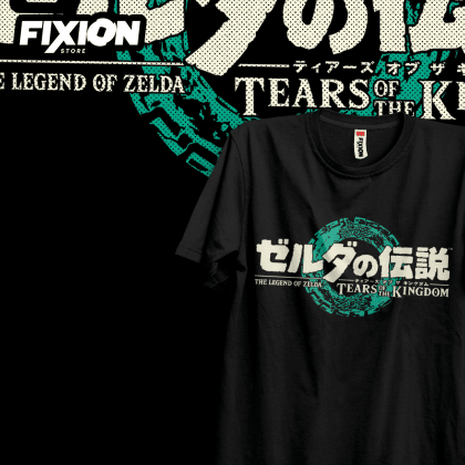 Zelda Línea! – Logo Tears of the Kingdom (JP) [Negra] Poleras Videojuegos fixion.cl