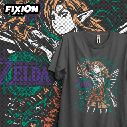 Zelda Línea! – Tears of the Kingdom [Gris] Poleras Color Gris fixion.cl