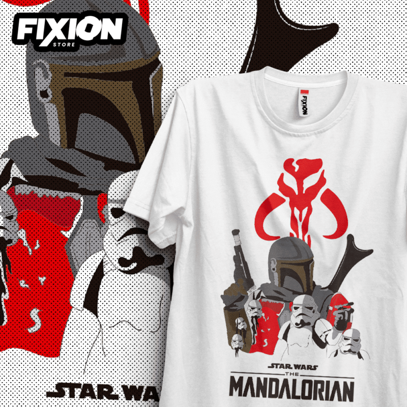 Star Wars – Mandalorian [B] AG#05 Poleras TV Cine fixion.cl