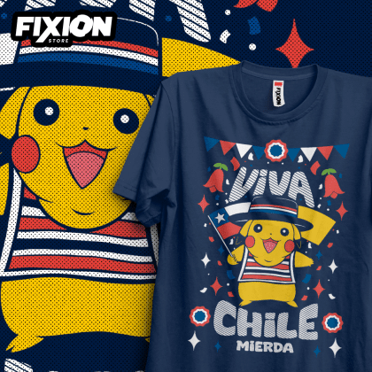 Pokemon – Pikachu – Chile [Azul Marino] Chile! Fiestas Patria fixion.cl