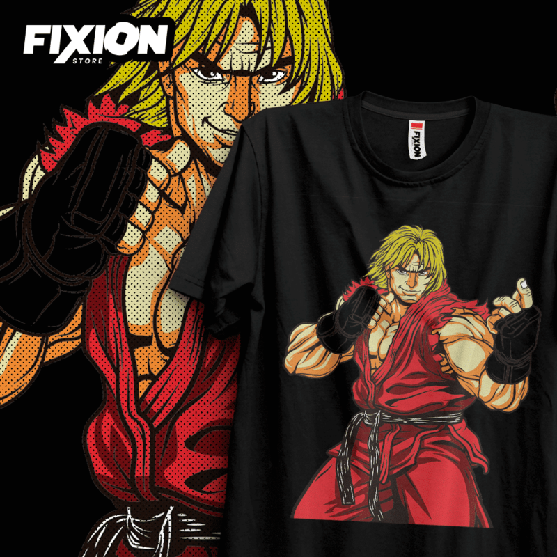 Street Fighter – Ken – #O [N] Poleras Videojuegos fixion.cl