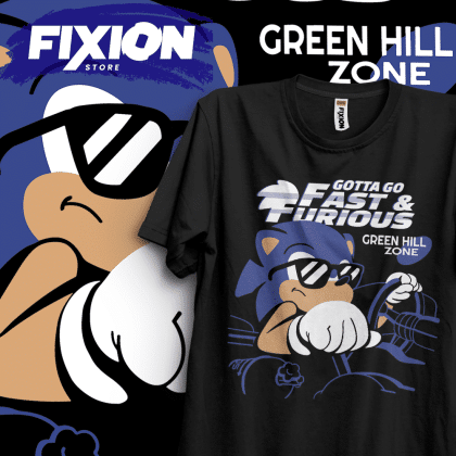 Sonic Fast and Furious [N] N#01 Poleras Videojuegos fixion.cl
