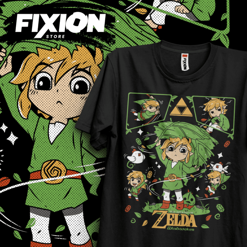 Zelda Wind Waker #MB [N] Poleras Videojuegos fixion.cl