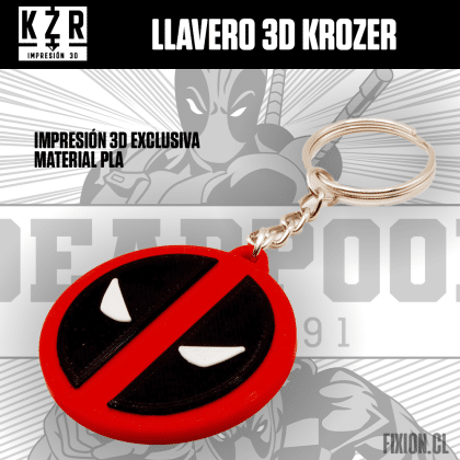 Krozer - Llavero 3D - Deadpool