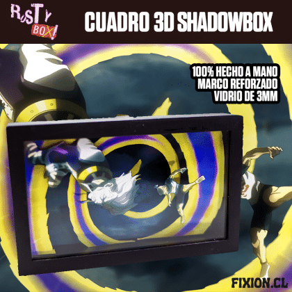RustyBox – Cuadro 3D ShadowBox – Hunter x Hunter – Netero y Zeno Cuadro 3D fixion.cl