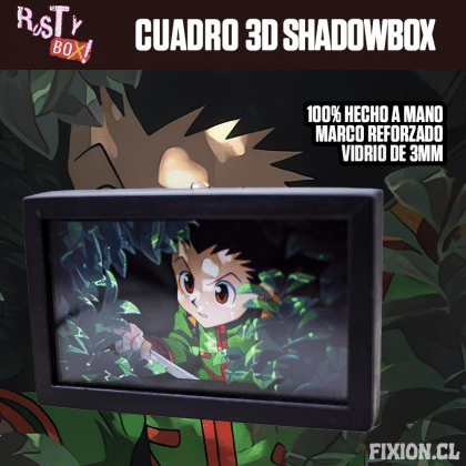 RustyBox – Cuadro 3D ShadowBox – Hunter x Hunter – Gon Cuadro 3D fixion.cl