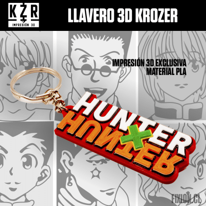 Krozer – Llavero 3D – Hunter x Hunter – Logo Hunter X Hunter fixion.cl