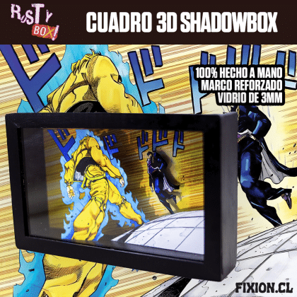 RustyBox – Cuadro 3D ShadowBox – JOJOS – Dio vs Jotaro Cuadro 3D fixion.cl