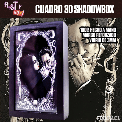 RustyBox – Cuadro 3D ShadowBox – Los Locos Adams Cuadro 3D fixion.cl