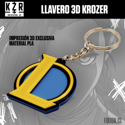 Krozer – Llavero 3D – LOL Arcane/LOL fixion.cl