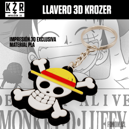 Krozer – Llavero 3D – One Piece – Mugiwaras Krozer fixion.cl