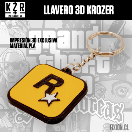 Krozer - Llavero 3D - Rockstar