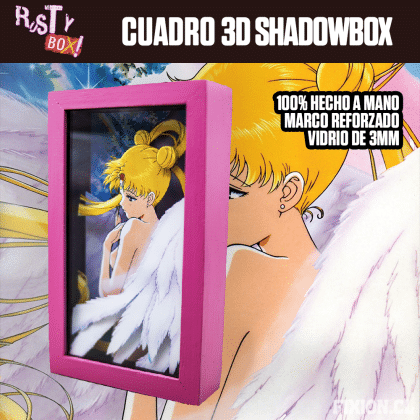 RustyBox – Cuadro 3D ShadowBox – Sailor Moon – Serena Cuadro 3D fixion.cl