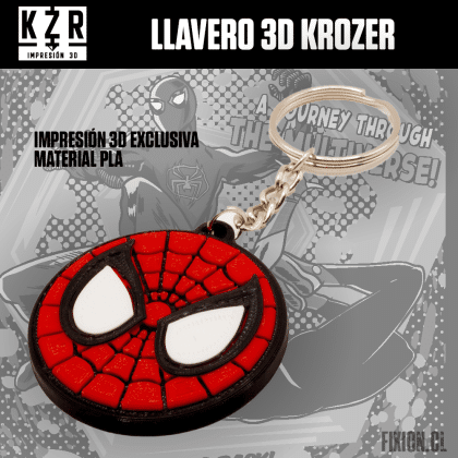 Krozer – Llavero 3D – Spiderman Krozer fixion.cl
