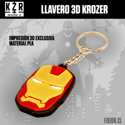 Krozer – Llavero 3D – Ironman Krozer fixion.cl