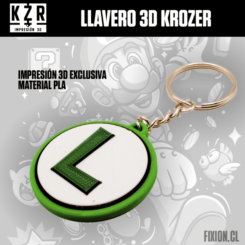 Krozer – Llavero 3D – Mario – Luigi Krozer fixion.cl