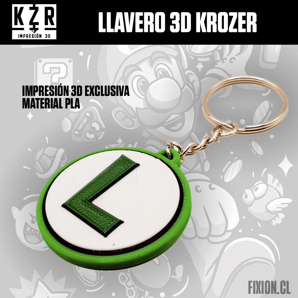 Krozer - Llavero 3D - Mario - Luigi