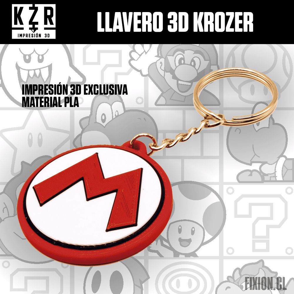 Krozer - Llavero 3D - Mario - Mario