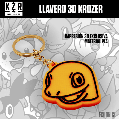 Krozer – Llavero 3D – Pokemon – Charmander Krozer fixion.cl