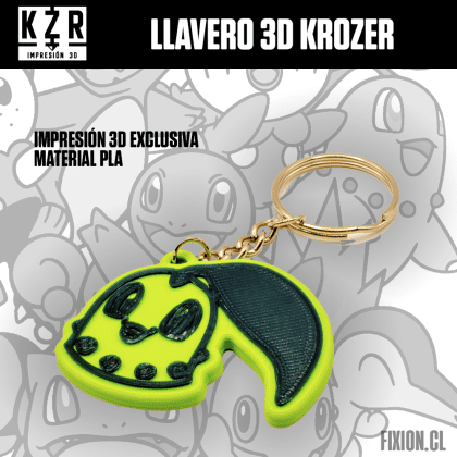 Krozer – Llavero 3D – Pokemon – Chikorita Krozer fixion.cl