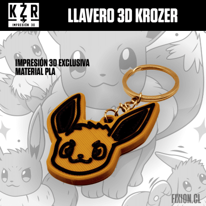 Krozer – Llavero 3D – Pokemon – Eevee Krozer fixion.cl