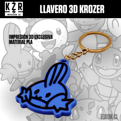 Krozer – Llavero 3D – Pokemon – Mudkip Krozer fixion.cl