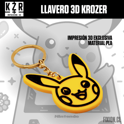Krozer – Llavero 3D – Pokemon – Pikachu Krozer fixion.cl