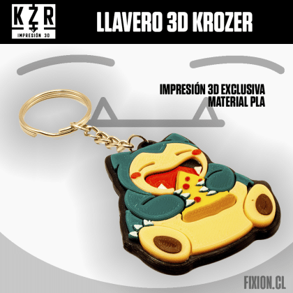 Krozer – Llavero 3D – Pokemon – Snorlax Krozer fixion.cl