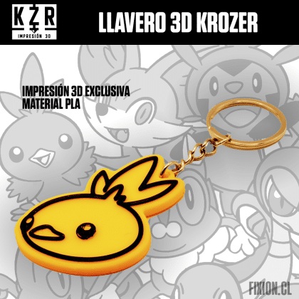 Krozer – Llavero 3D – Pokemon – Torchic Krozer fixion.cl