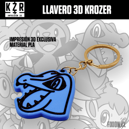 Krozer – Llavero 3D – Pokemon – Totodile Krozer fixion.cl