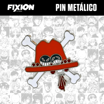 PIN METALICO – One Piece – Sombrero Ace One Piece fixion.cl