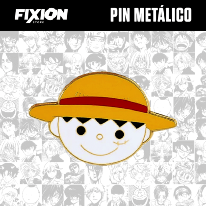 PIN METALICO – One Piece – Cara Luffy Pines fixion.cl