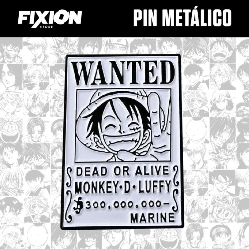 PIN METALICO – One Piece – Wanted Luffy Pines fixion.cl